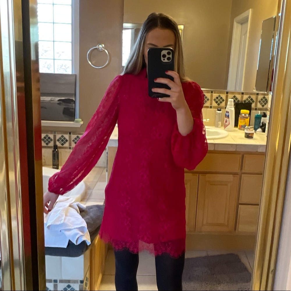 Anthropology long sleeve & laced dress ❤️